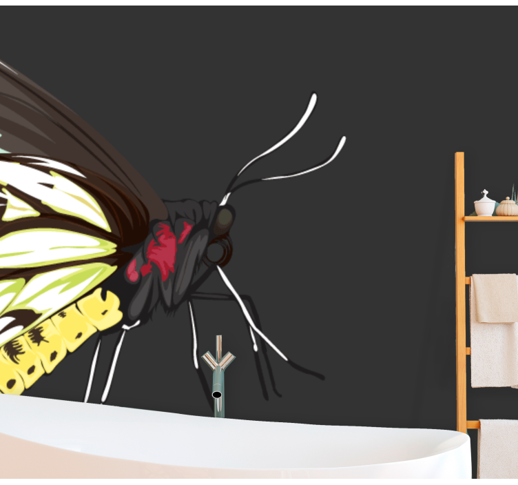 その他の壁面壁画イエローバタフライデザイン - TENSTICKERS