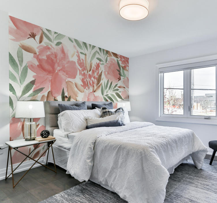 パノラマ壁紙 パピエ ペイント パノラミック フローラル - TENSTICKERS