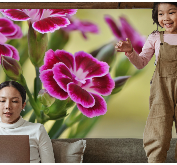 ケシの壁の壁画花の喜び - TENSTICKERS