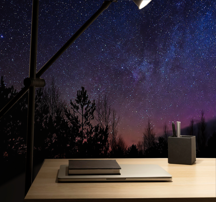 壁画 天の川 天体の夕暮れキャンバス - TENSTICKERS