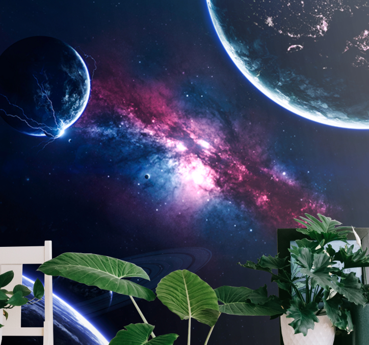 壁画 天の川 宇宙の銀河シーン - TENSTICKERS