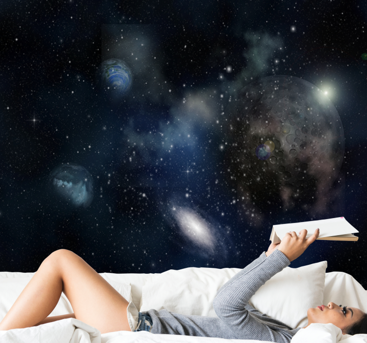 壁画 天の川 銀河探査シーン - TENSTICKERS