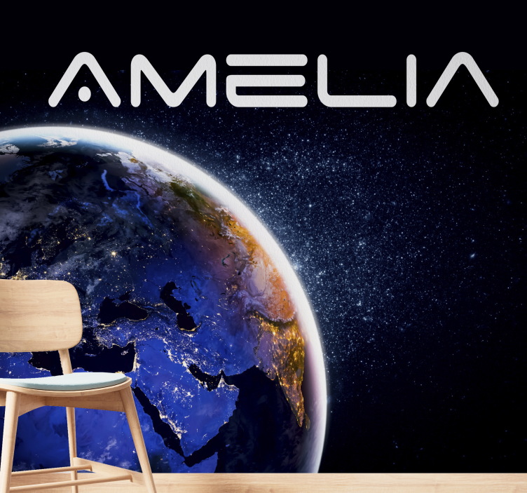 壁画 天の川 地球儀と星 - TENSTICKERS