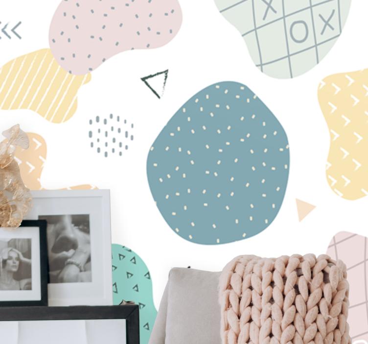 テクスチャとパターン 壁画 抽象パターンシェイプ - TENSTICKERS