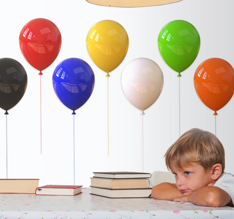 テクスチャとパターン 壁画 カラフルなバルーンディスプレイ - TENSTICKERS