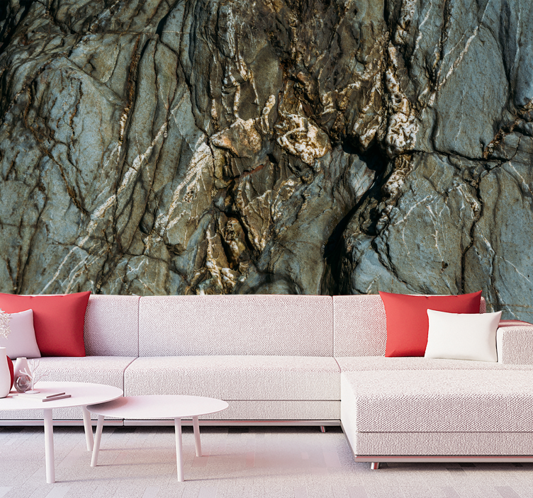 他のテクスチャとパターン 壁画 ひび割れた石の表面 - TENSTICKERS