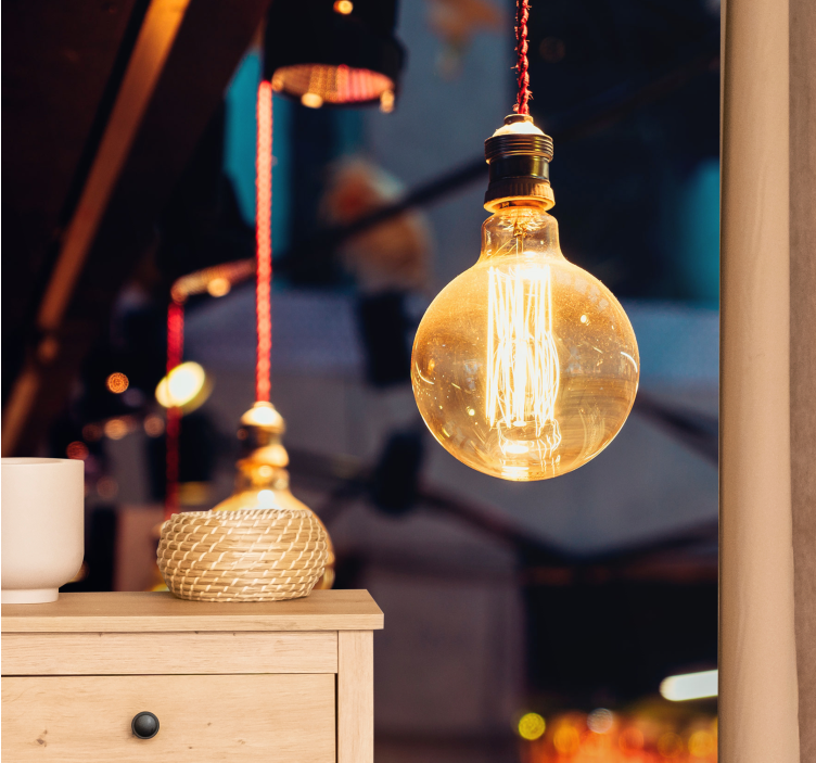 他のテクスチャとパターン 壁画 ヴィンテージライトフィクスチャ - TENSTICKERS