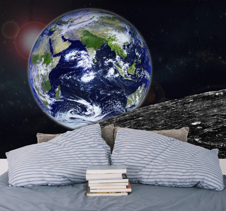 地球空間壁の壁画のビュー - TENSTICKERS