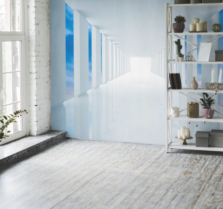 空を歩く3 d壁壁画 - TENSTICKERS