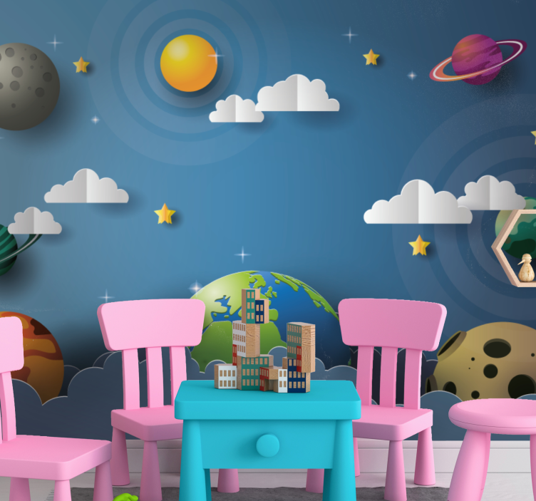 ファンタジー壁画宇宙の夢の風景 - TENSTICKERS