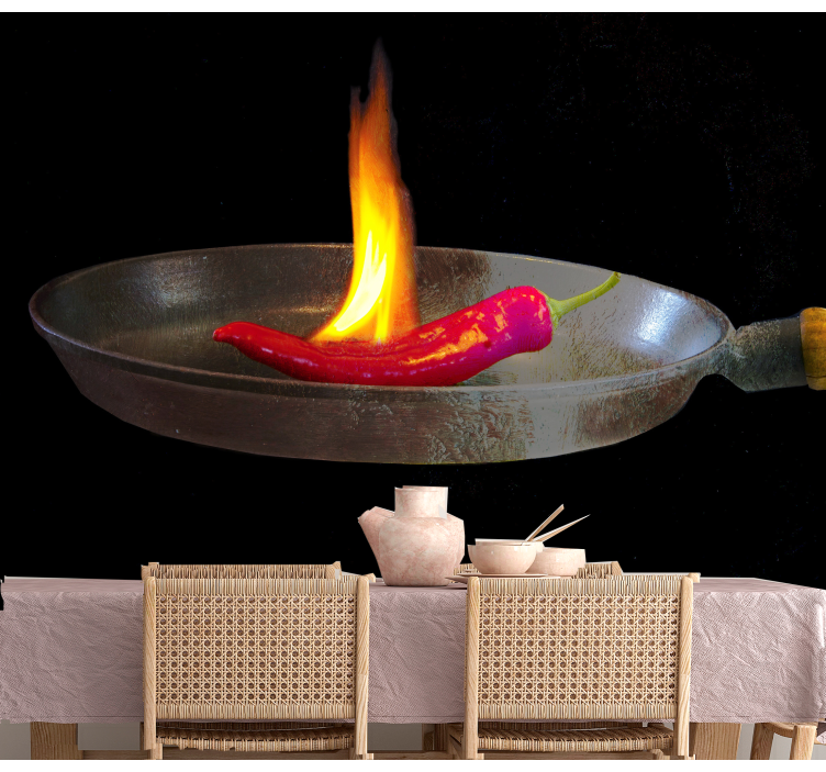 キッチン 壁画 激辛唐辛子 - TENSTICKERS