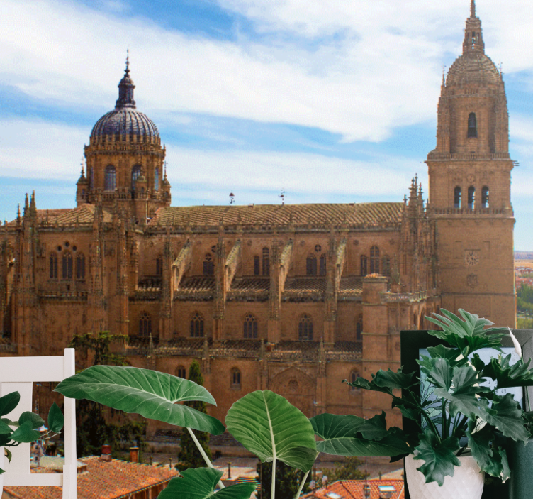 マドリード 壁画 歴史的な大聖堂の眺め - TENSTICKERS