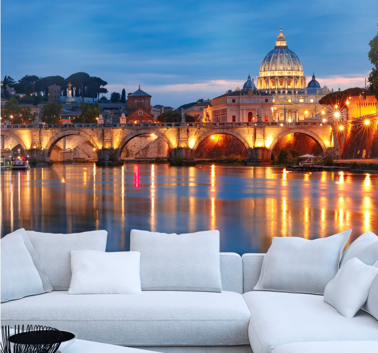 マドリード 壁画 聖ペトロ大聖堂の黄昏 - TENSTICKERS