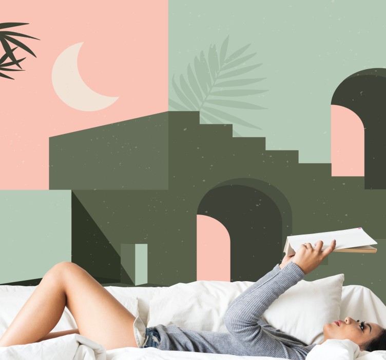 现代 壁画 抽象幾何構成 - TENSTICKERS