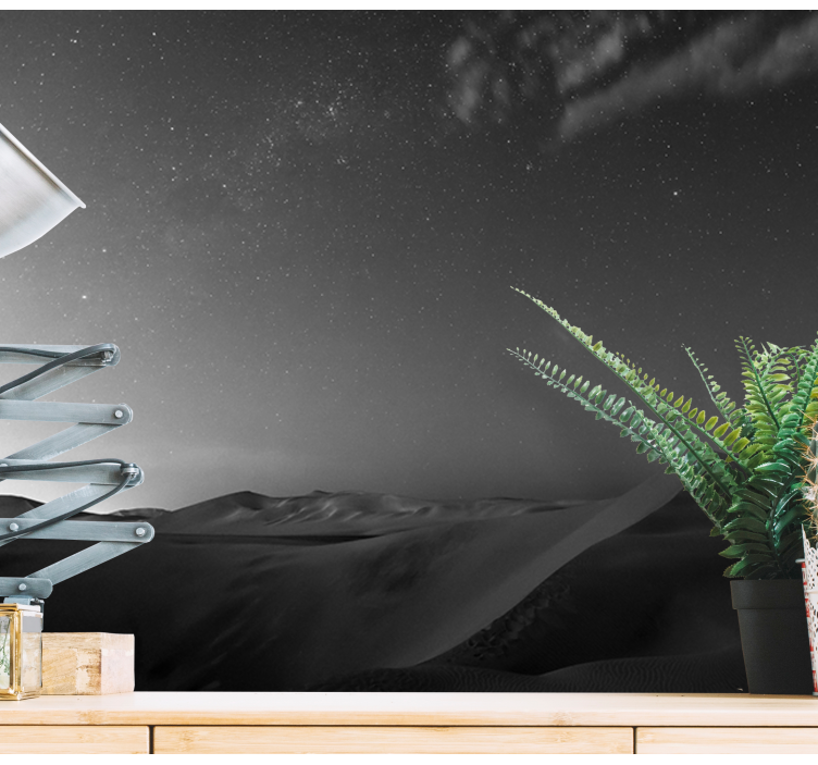 山 壁画砂漠の砂丘の夜 - TENSTICKERS