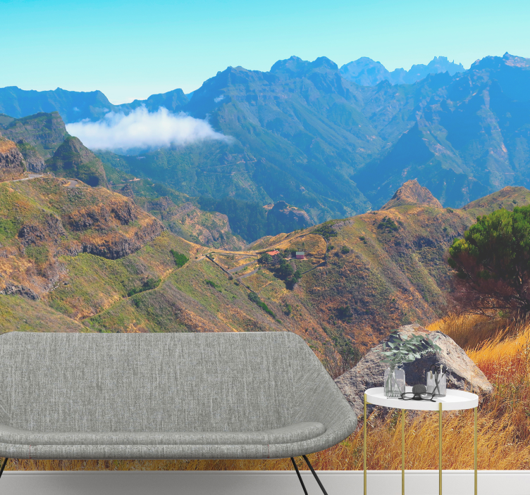 山 壁画 壮大な眺め - TENSTICKERS