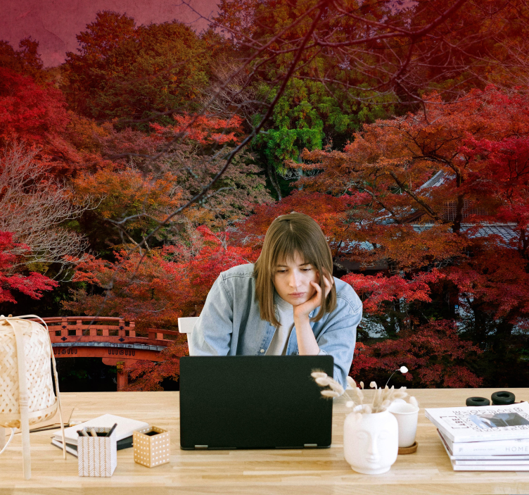 自然 壁画 秋の静けさ - TENSTICKERS