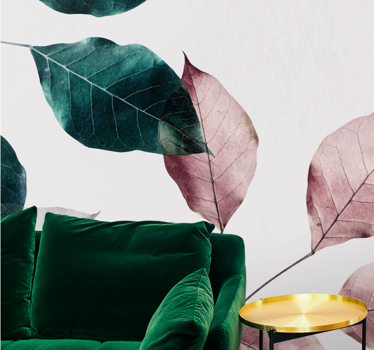 自然 壁画 エレガントリーフエレメント - TENSTICKERS