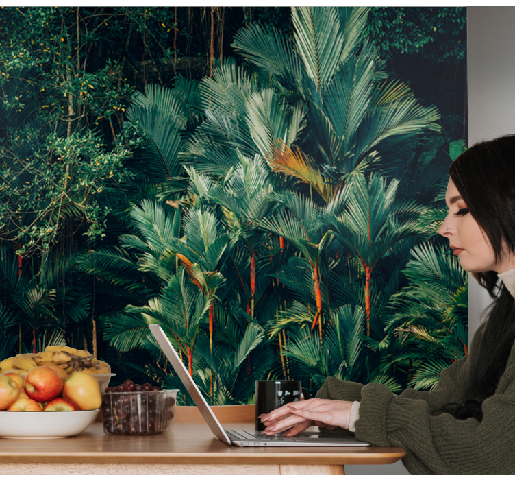 自然 壁画 エキゾチックなヤシの葉 - TENSTICKERS