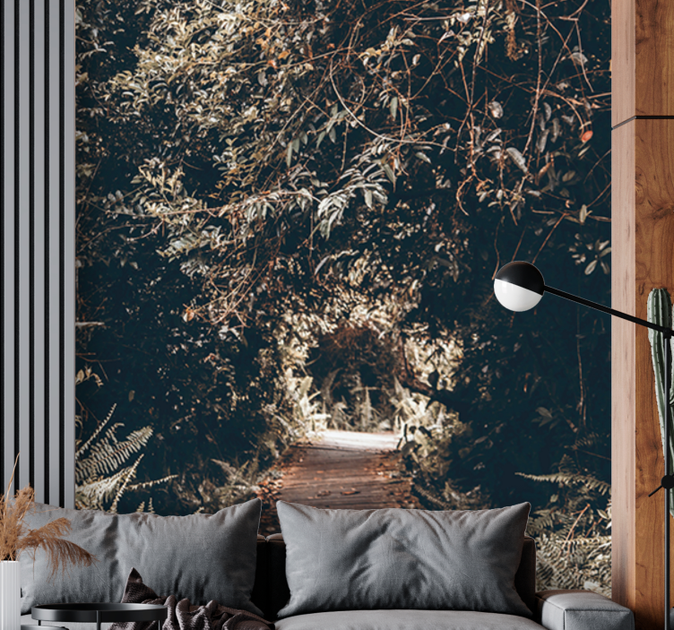 自然 壁画 森の小道 - TENSTICKERS