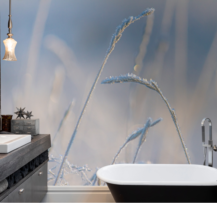 自然 壁画 冷たい草の先端 - TENSTICKERS