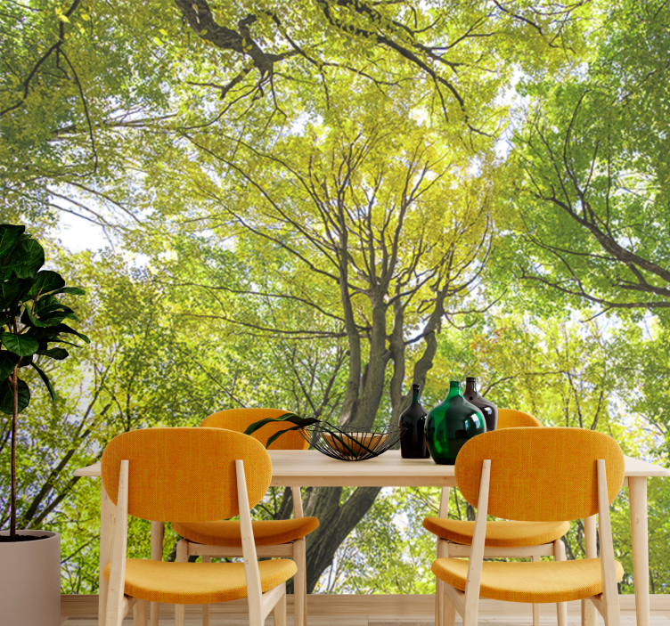 自然 壁画 豊かな森の天蓋 - TENSTICKERS