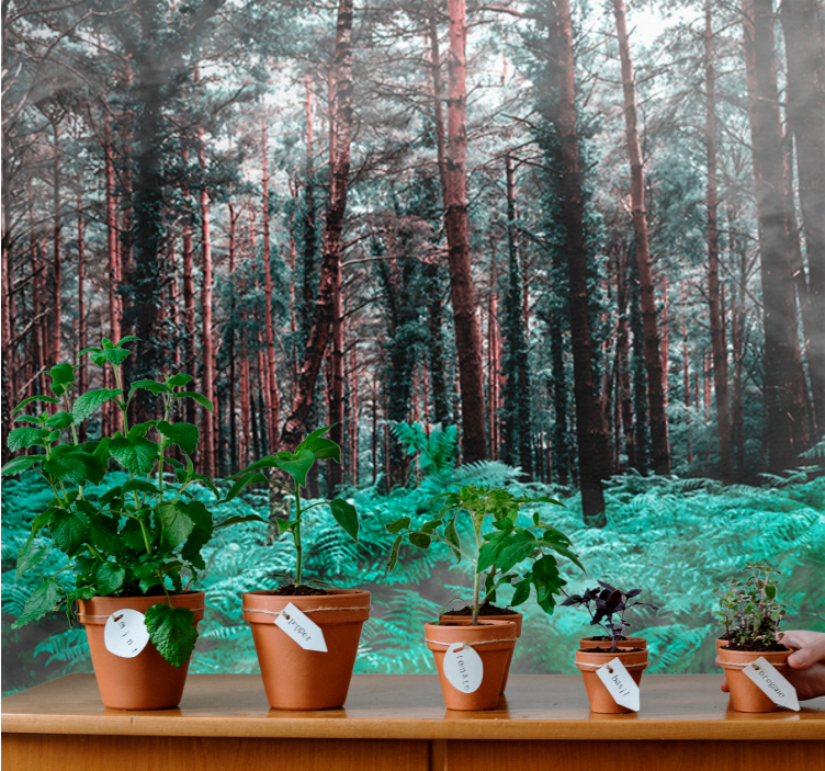 自然 壁画 豊かな緑の荒野 - TENSTICKERS