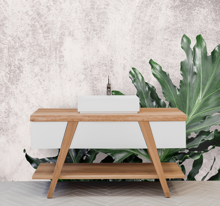 自然 壁画 青々とした葉の緑 - TENSTICKERS