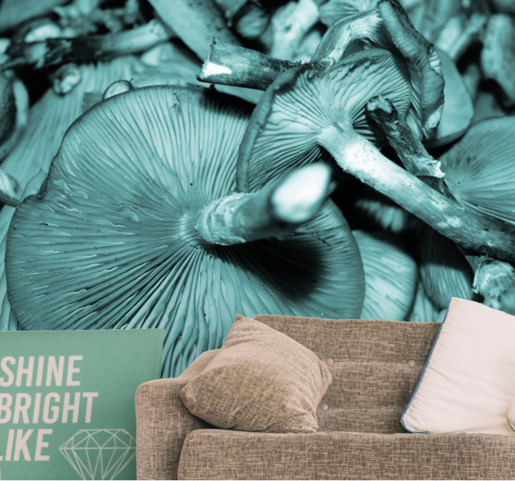 自然 壁画 キノコの束 - TENSTICKERS