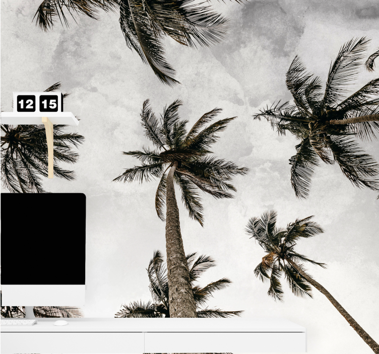 自然 壁画 パームツリーの天蓋 - TENSTICKERS