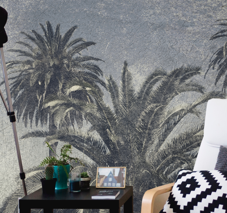 自然 壁画 パームツリーオアシス - TENSTICKERS