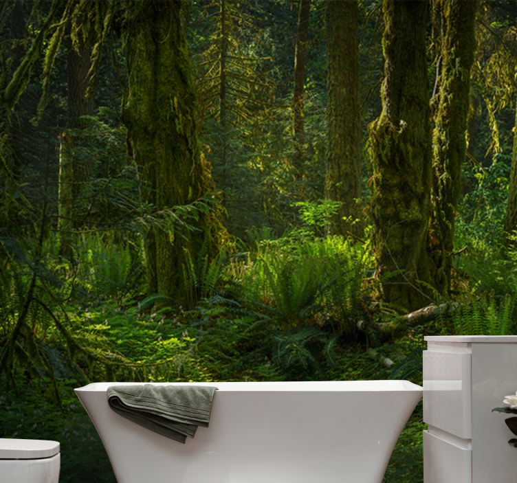 自然 壁画 穏やかな森の隠れ家 - TENSTICKERS