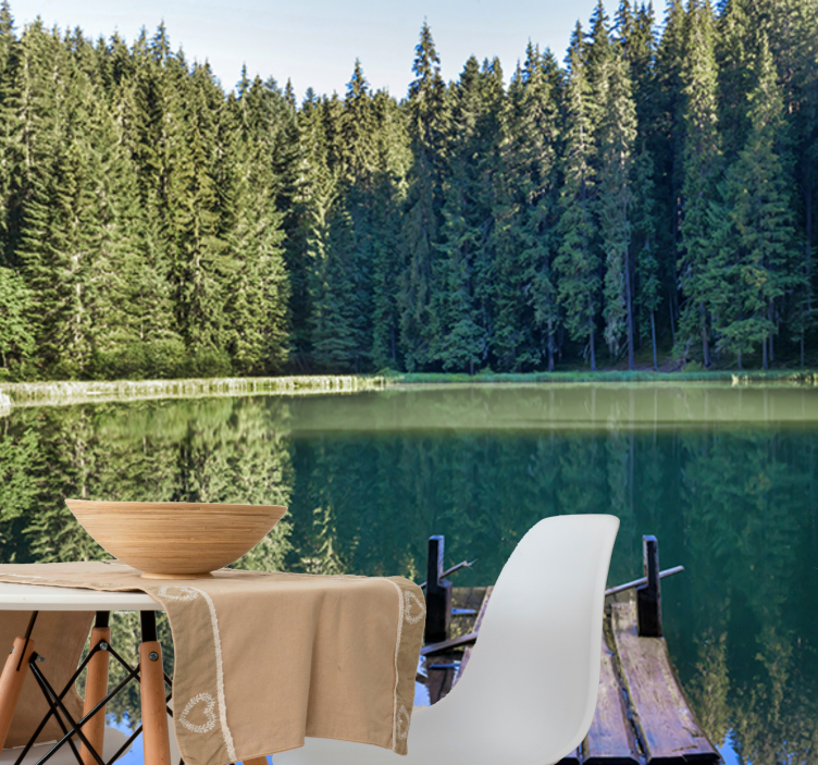 自然 壁画 穏やかな森の反映 - TENSTICKERS