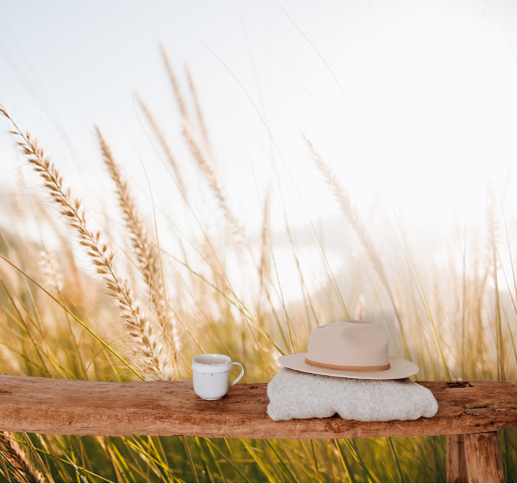 自然 壁画 柔らかな草原の風 - TENSTICKERS