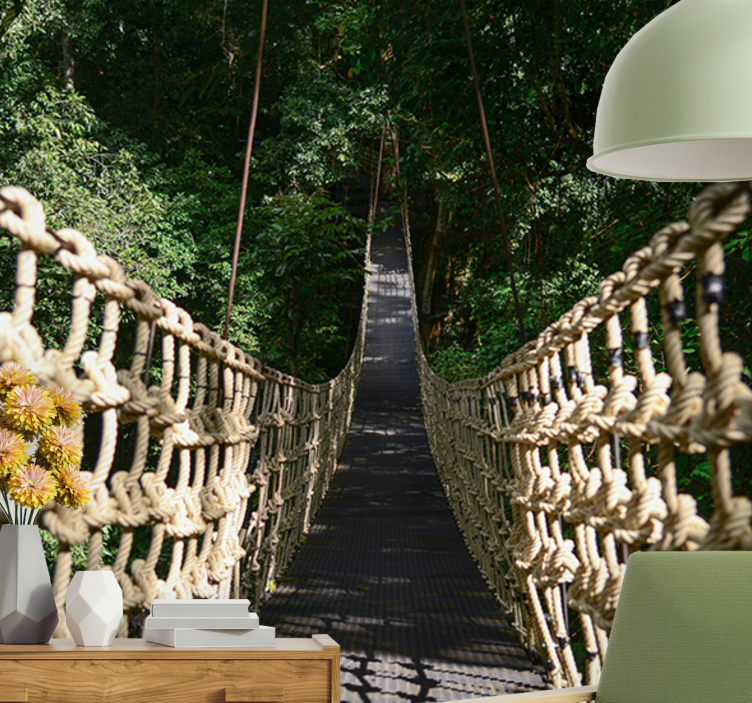 自然 壁画 吊り下げられた森の小道 - TENSTICKERS