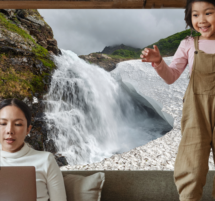 自然 壁画 滝の風景 - TENSTICKERS