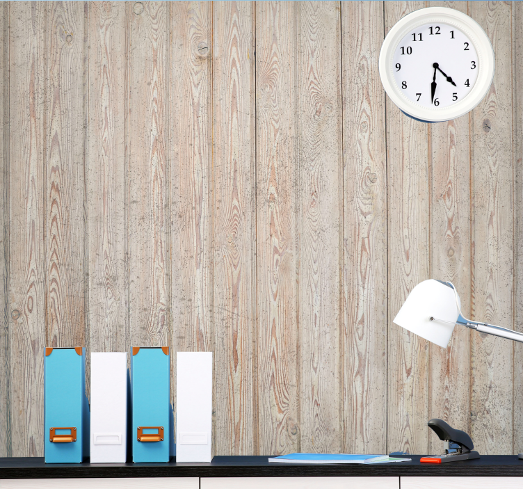 ウッドエフェクト壁画ライトウッドパネル - TENSTICKERS