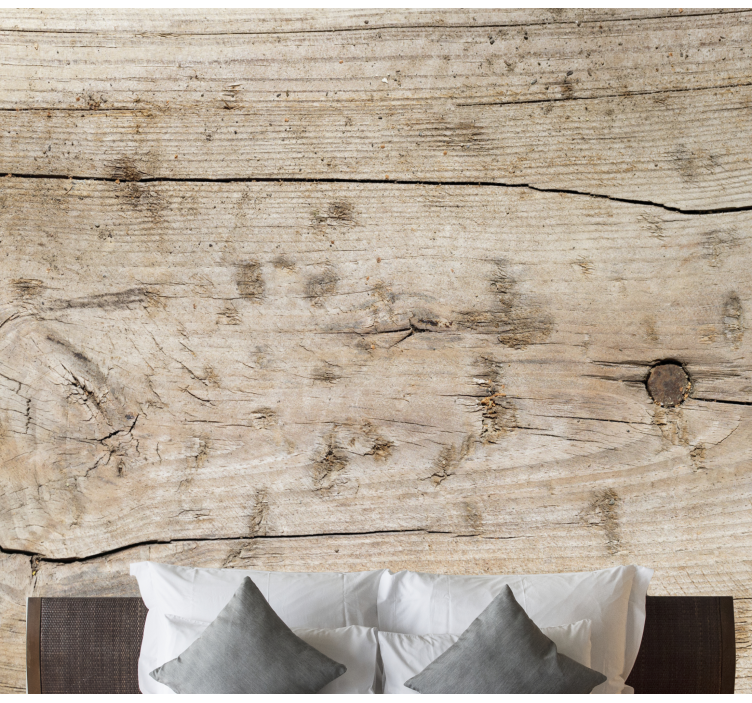 ウッドエフェクト壁画質感のある木の表面 - TENSTICKERS