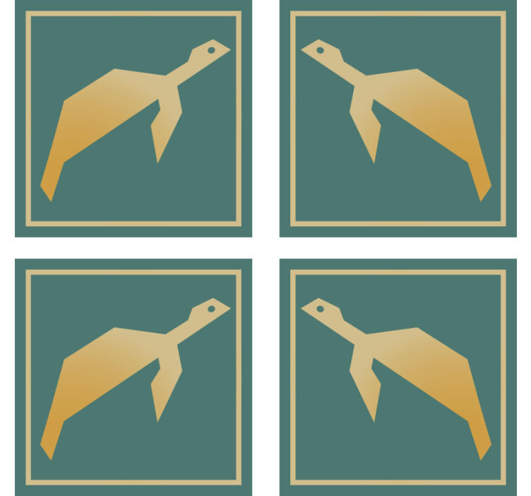 幾何学タートルコースターセット - TENSTICKERS