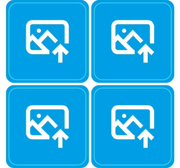 カップル写真パーソナライズされたコースター - TENSTICKERS