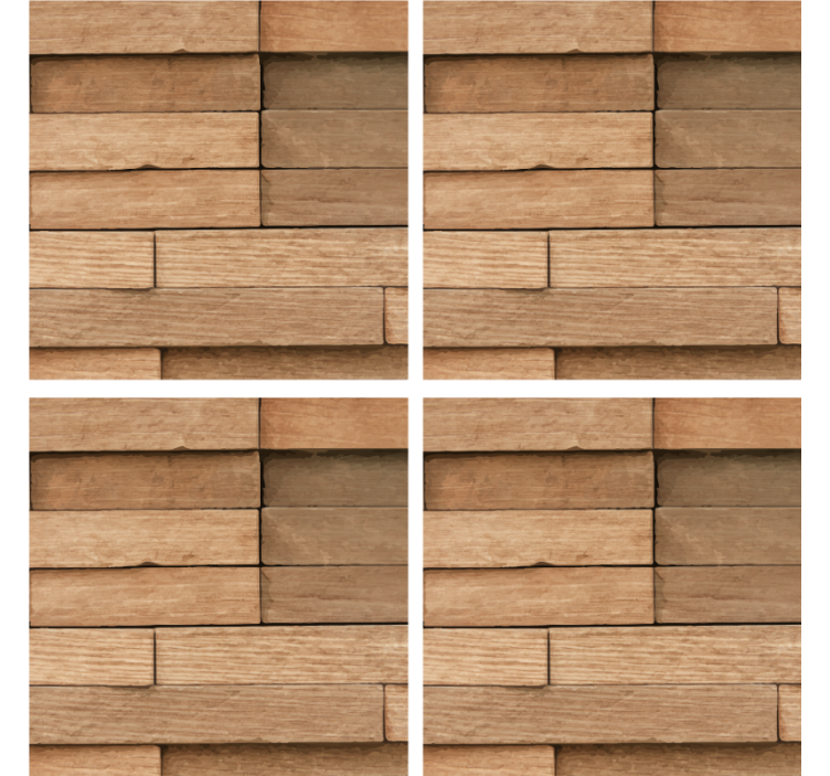 抽象的な木材ドリンクコースター - TENSTICKERS