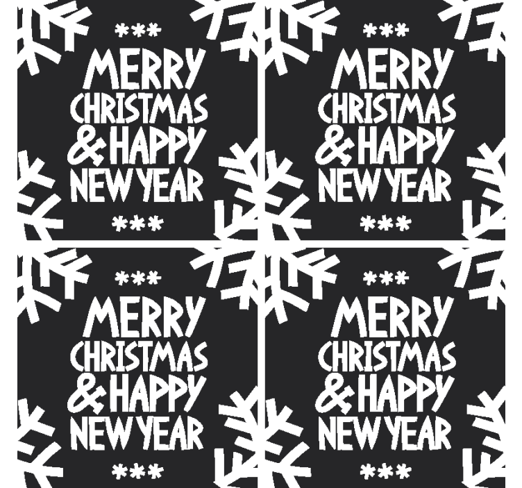 メリークリスマスと新年あけましておめでとうございますコースター - TENSTICKERS