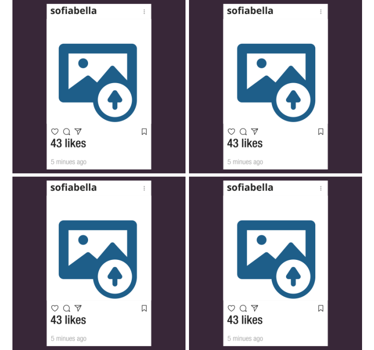 写真とテキストのカスタムコースターを含むinstagram - TENSTICKERS