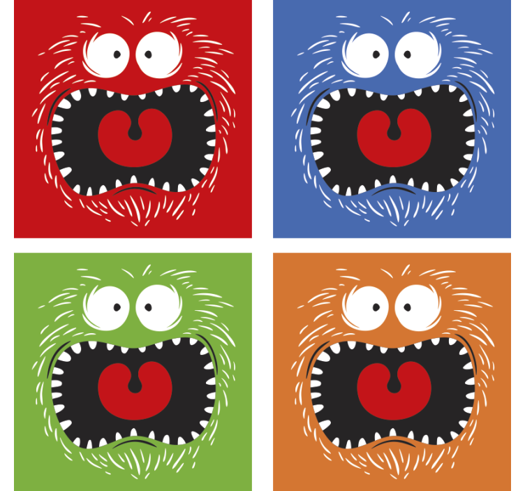 モダンでカラフルなハロウィーンドリンクコースター - TENSTICKERS