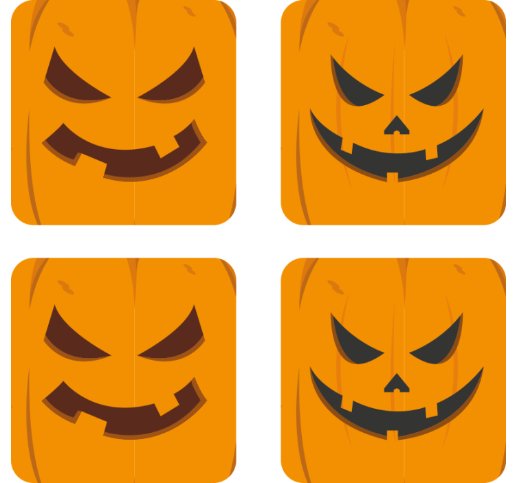 別のカボチャコースターハロウィーン - TENSTICKERS