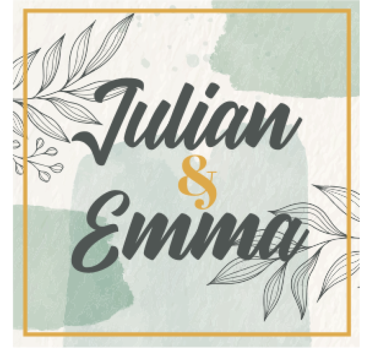 コースター 結婚式 名入れデザイン - TENSTICKERS