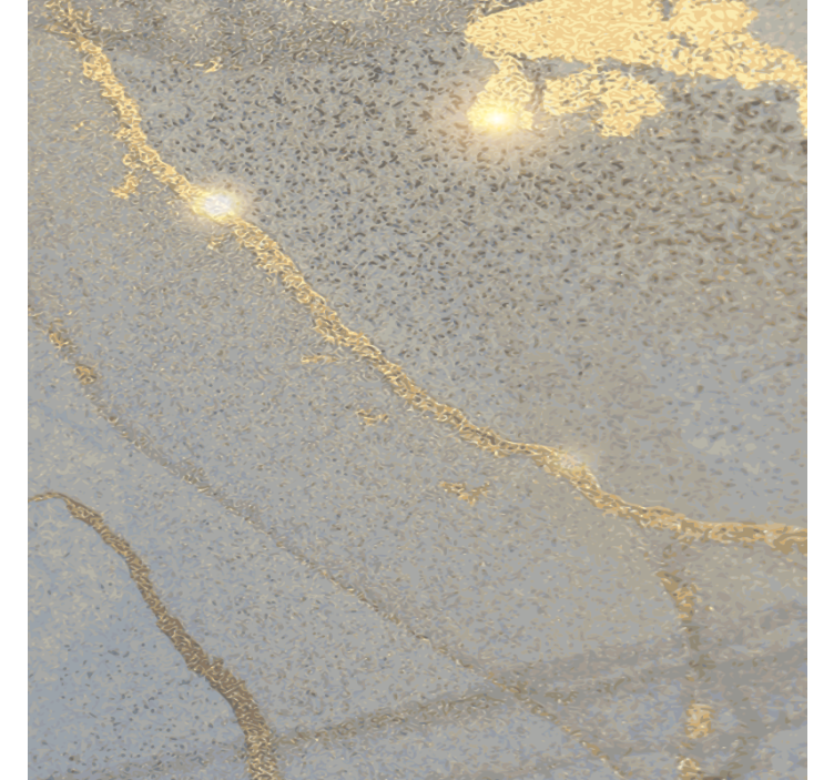 コースターテクスチャ効果エレガントゴールドフォイル表面 - TENSTICKERS