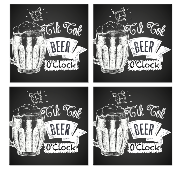 Tik tokquoteビールドリンクマット - TENSTICKERS