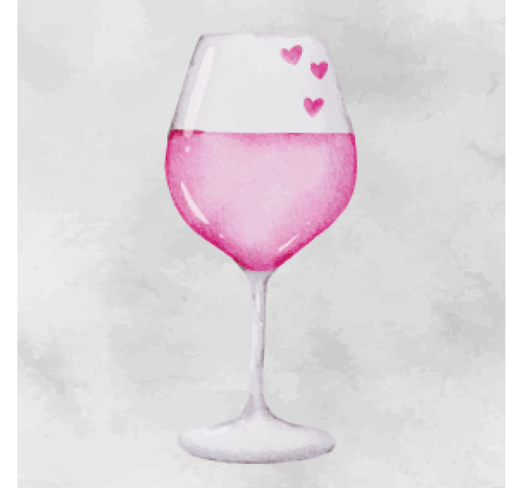 コースターカスタマイズハート飾りのグラス - TENSTICKERS