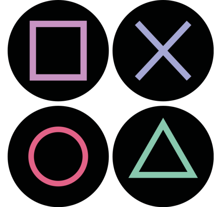 コースター フリーク カラフルな形のパターン - TENSTICKERS